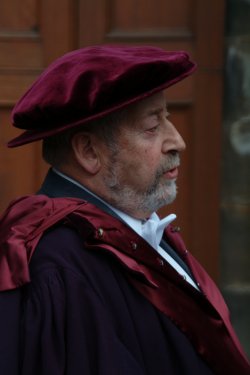 Sir Clement Freud during his Rectorial Installation in 2003.